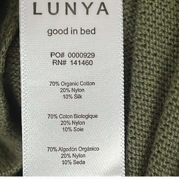 Lunya Cozy Organic Cotton Silk Relaxed Ankle Pant OLIVE GREEN - Picture 5 of 5